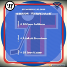 Kotiottelun 2.10.2020 Warrior –tähtipelaajat.